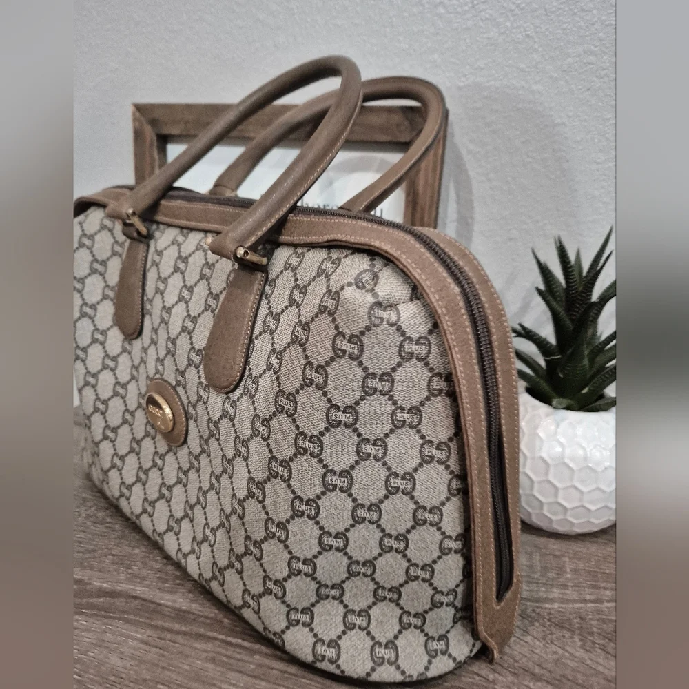 Gucci Large GG Canvas Satchel Bag